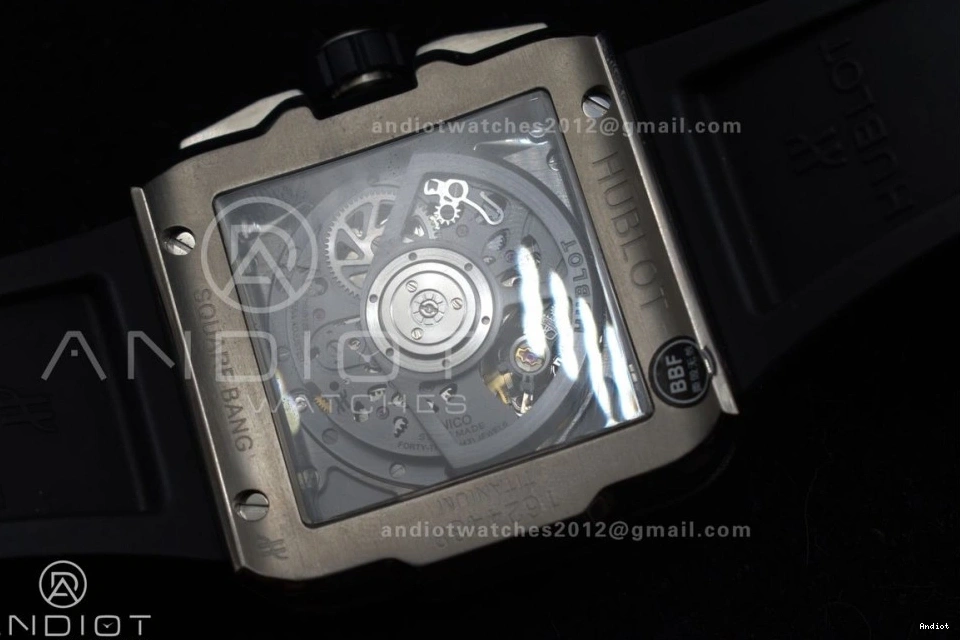 Edition Unico on Dial Titanium Rubber Square Black Bang Best BBF Strap 1:1 Skeleton 42mm A1280 0523